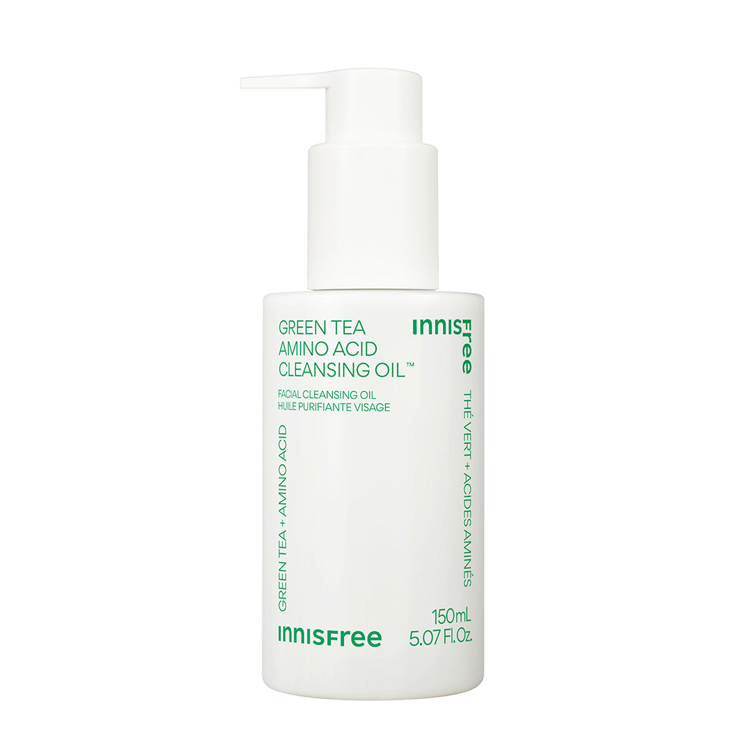 Organic Green Tea Amino Acid Cleansing Oil for Face - Gentle Makeup Remover & Deep Pore Cleanser - Perfect for Daily Skincare & Acne-Prone Skin