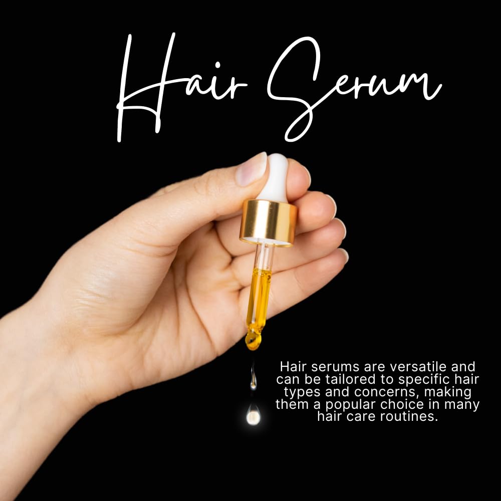 Derm Ease Hair Serum with Argan Oil, Almond Oil & Vitamin E - Repairing Treatment for Frizzy, Damaged Hair - Men & Women (100ml) - Perfect for Daily Hair Care & Salon-Quality Results at Home