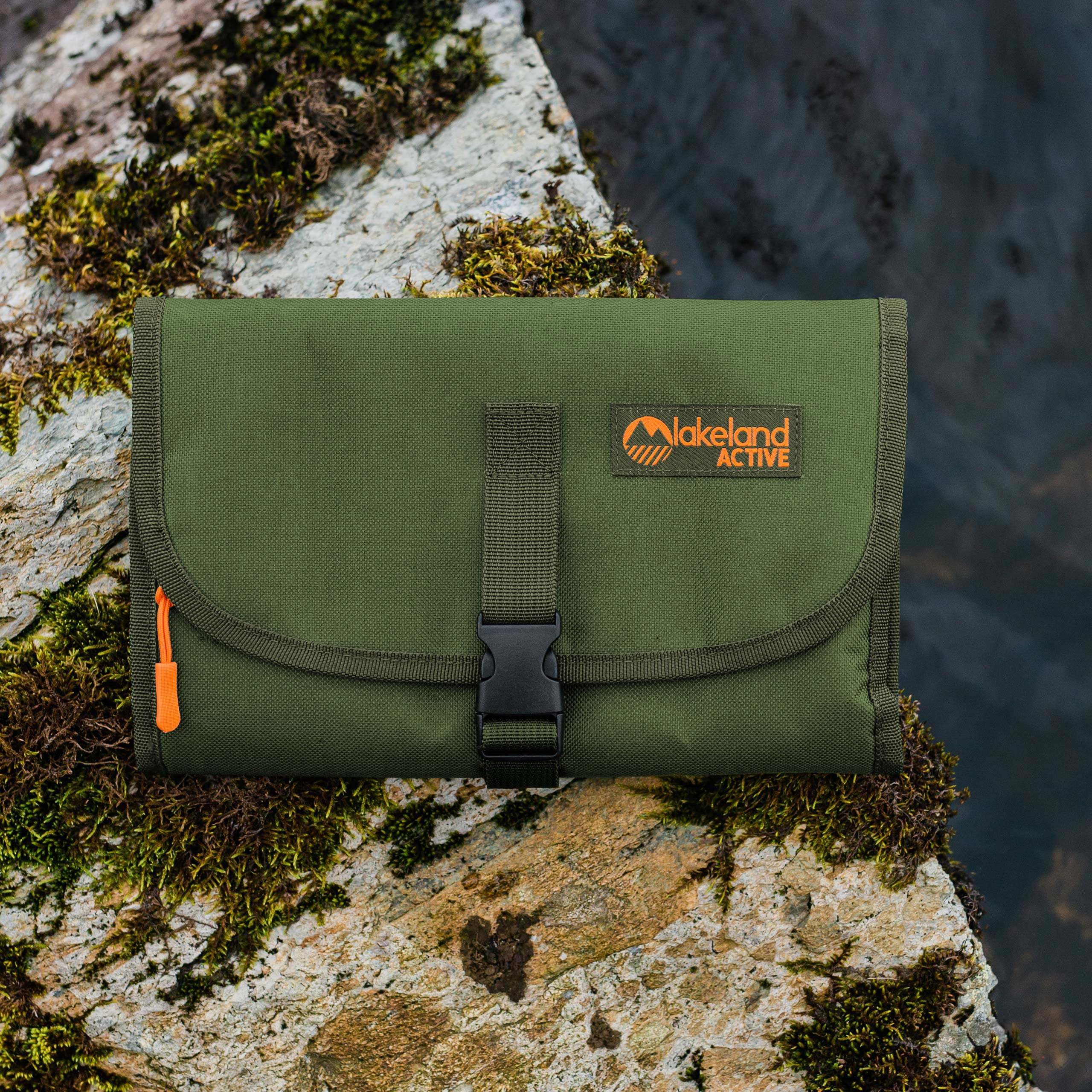 Eskdale Foldable Hanging Travel Toiletry Bag - Waterproof Cosmetic Organizer for Bathroom, Camping & Airplane Travel - Perfect for Toiletries, Makeup & Shower Essentials