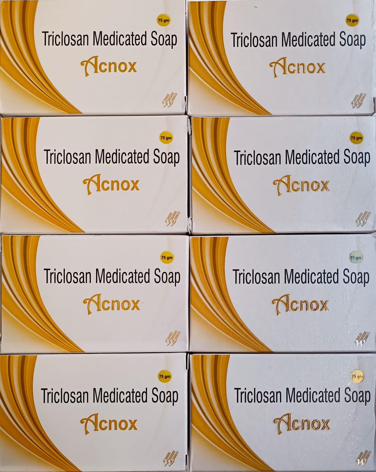 ACNOX Antibacterial Soap Bar (Pack of 8) - Gentle Cleansing for Sensitive Skin, Daily Hand & Body Wash for Home, Gym & Travel Use