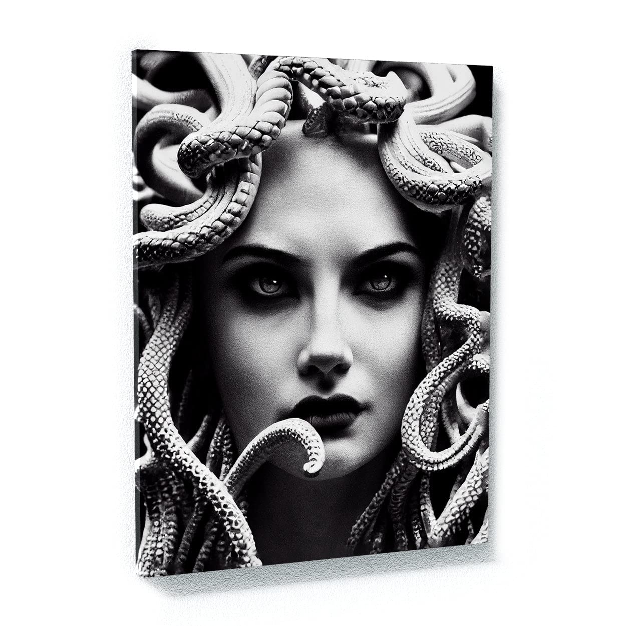 Greek Mythology Medusa Canvas Art - 12x16 Inch Wall Decor Painting, Mythical Creature Poster for Living Room, Bedroom & Office Decor