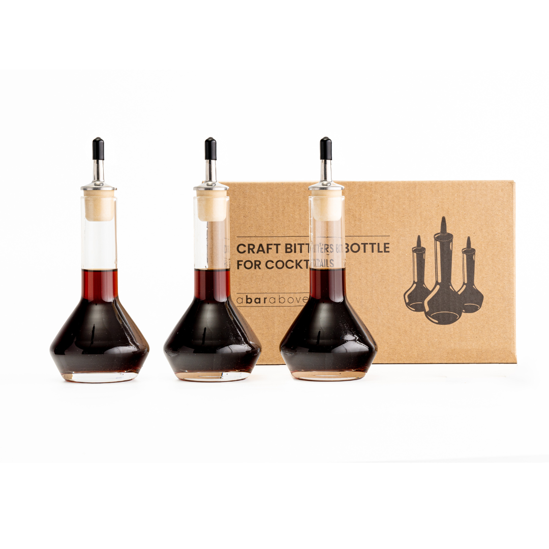 Premium Glass Bitters Bottles with Dropper - Essential for Cocktails, Mocktails & Home Bar Mixing - Perfect for Bartenders & DIY Drink Enthusiasts