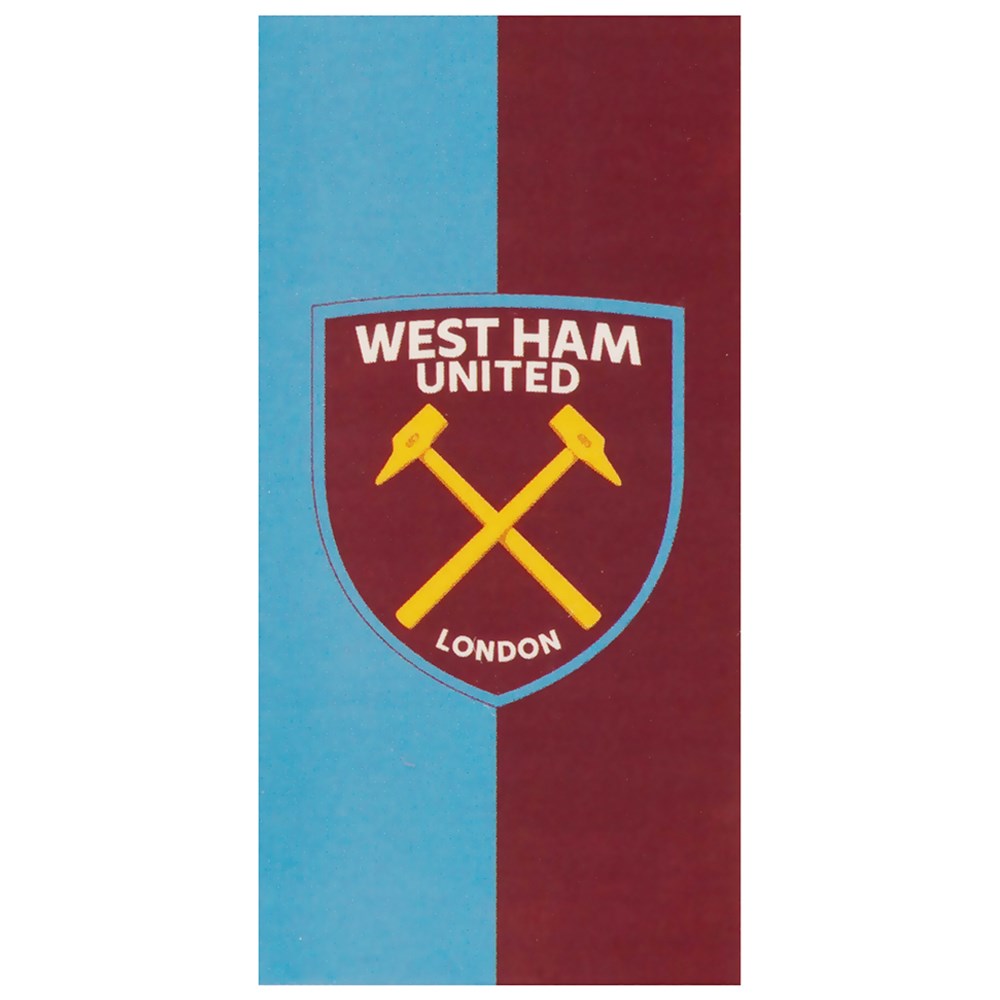 West Ham United Football Club Official Towel - Soft, Absorbent, Quick-Dry - Perfect for Games, Gym, and Home Use