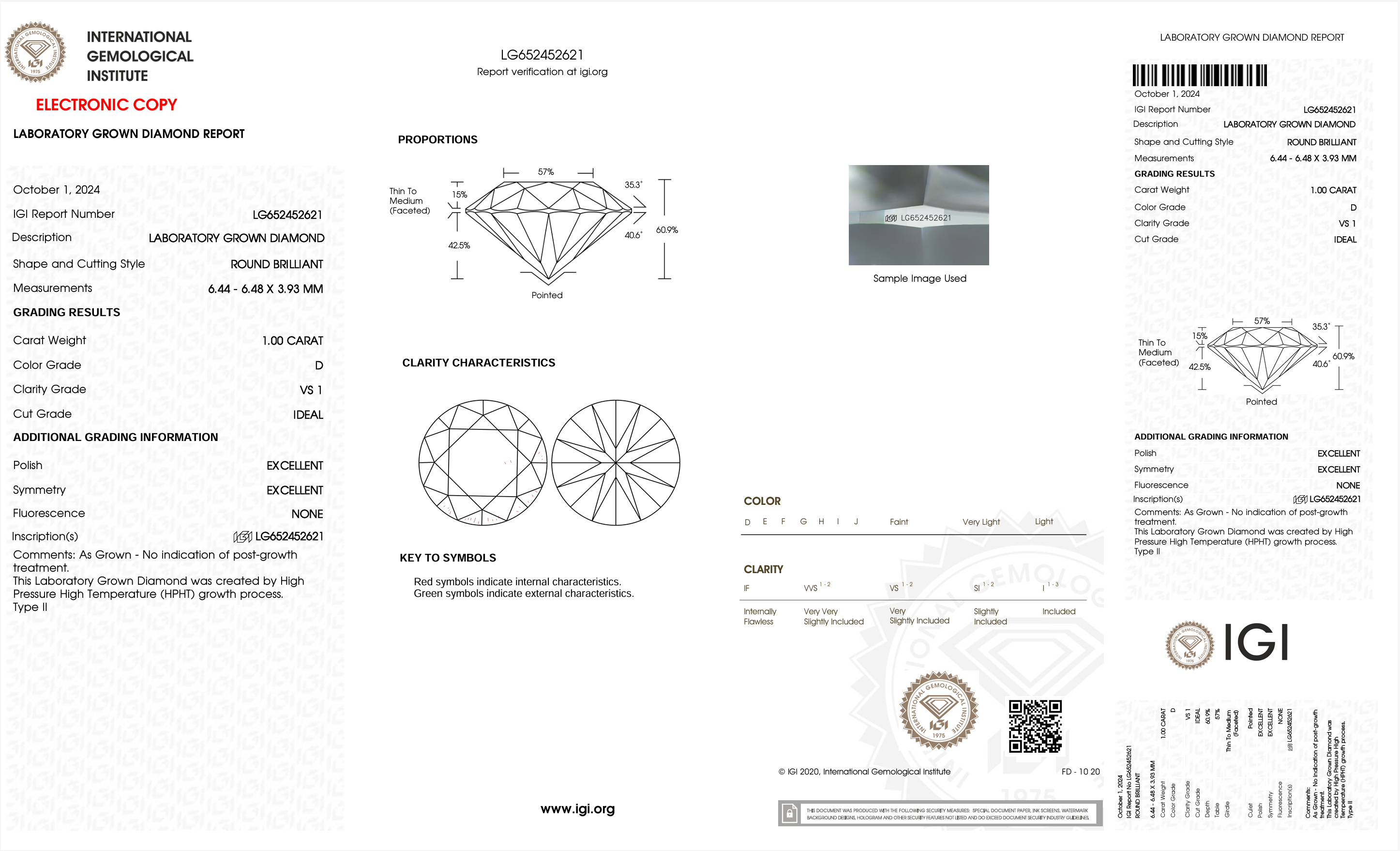 1.0 Carat Round Lab Grown Diamond (IGI Certified) - Perfect for Engagement Rings, Wedding Bands & Fine Jewelry