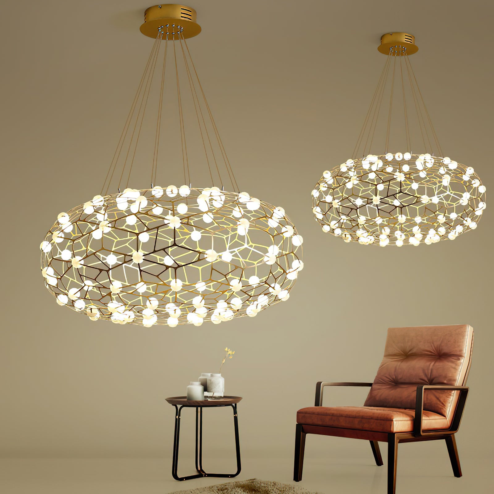 Exquisite Bird's Nest Chandelier - Elegant Crystal Ceiling Light Fixture for Dining Room, Bedroom & Living Room Decor | Perfect for Modern Home, Wedding & Luxury Interior Design