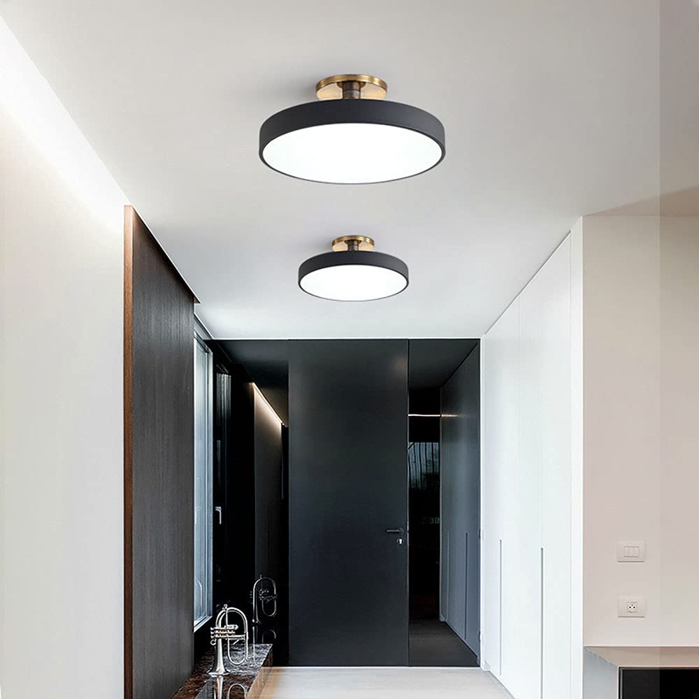 Modern Nordic LED Ceiling Light - Ultra Thin Round Flush Mount Fixture with Remote Control for Bedroom, Living Room & Office | Energy Efficient Dimmable Lighting Solution