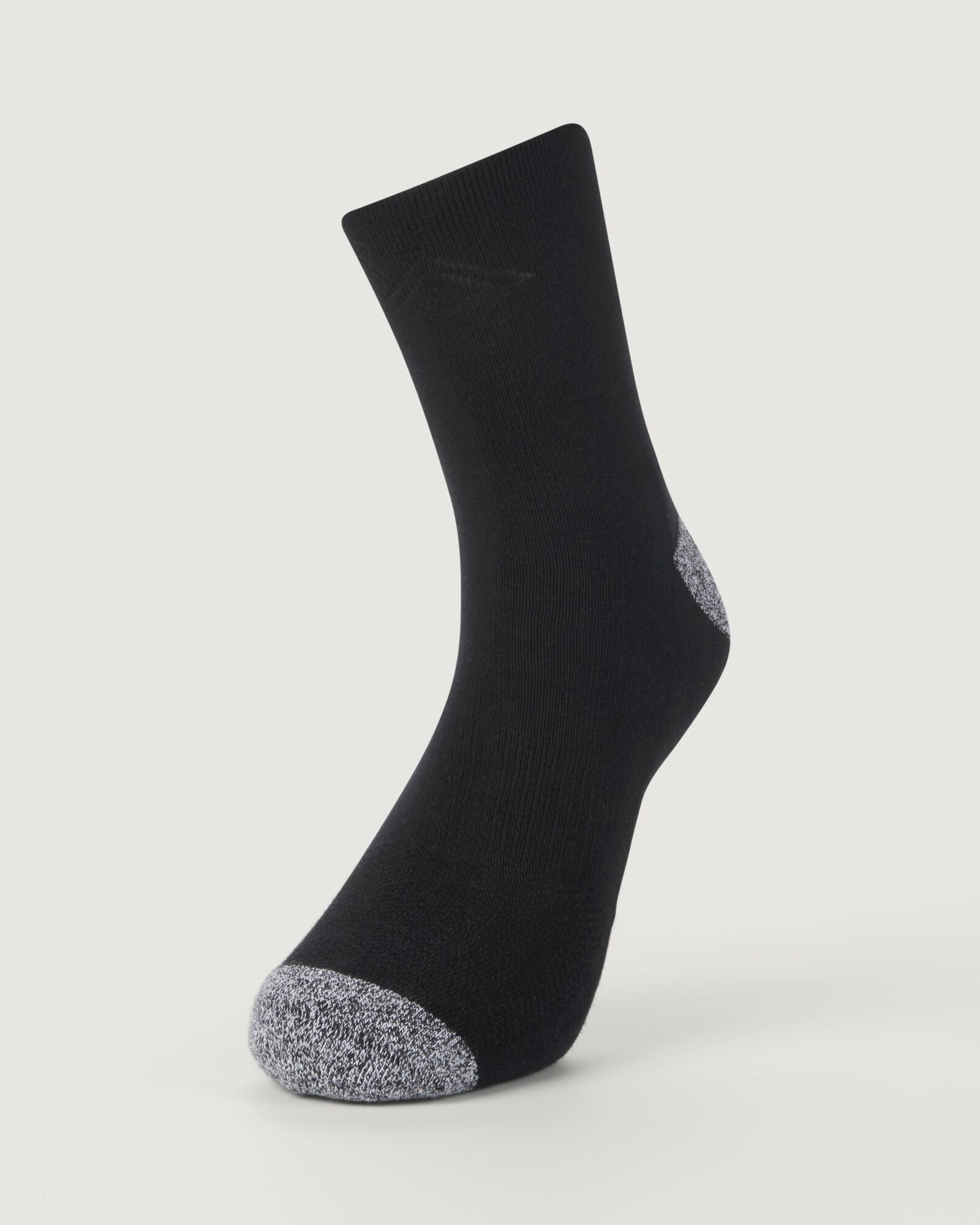 Accion driMOTION Quarter Crew Socks 2-Pack - Black/Blueridge - Moisture-Wicking Athletic Socks for Running, Hiking & Workout