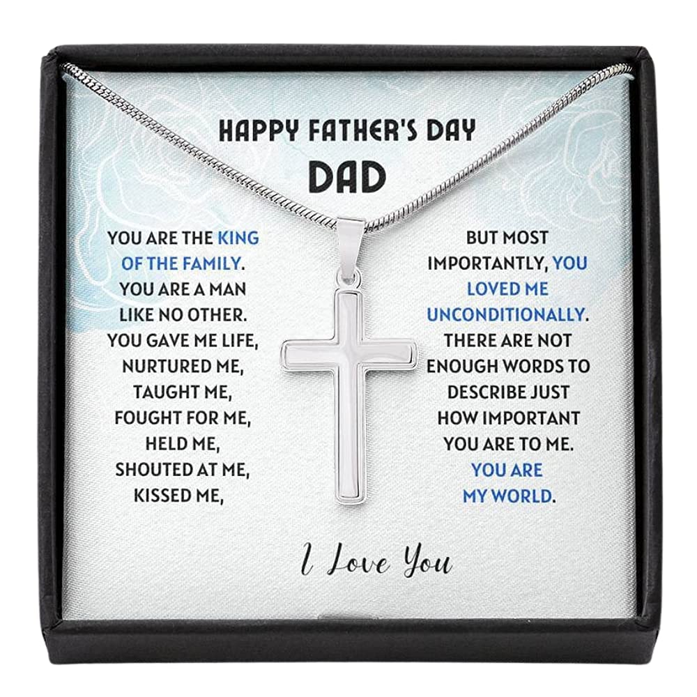 Artisan Cross Necklace for Dad - Father's Day Gift & Birthday Present | Religious Jewelry