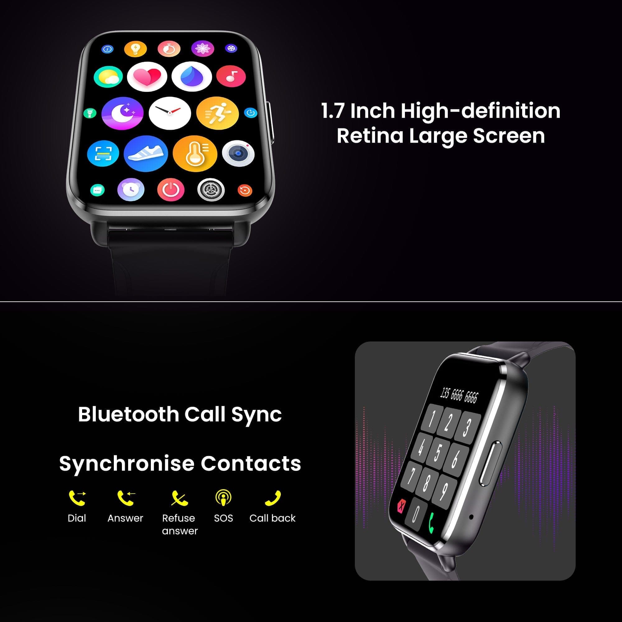 Dr Trust USA Healthpal 2 Smart Watch - 1.7