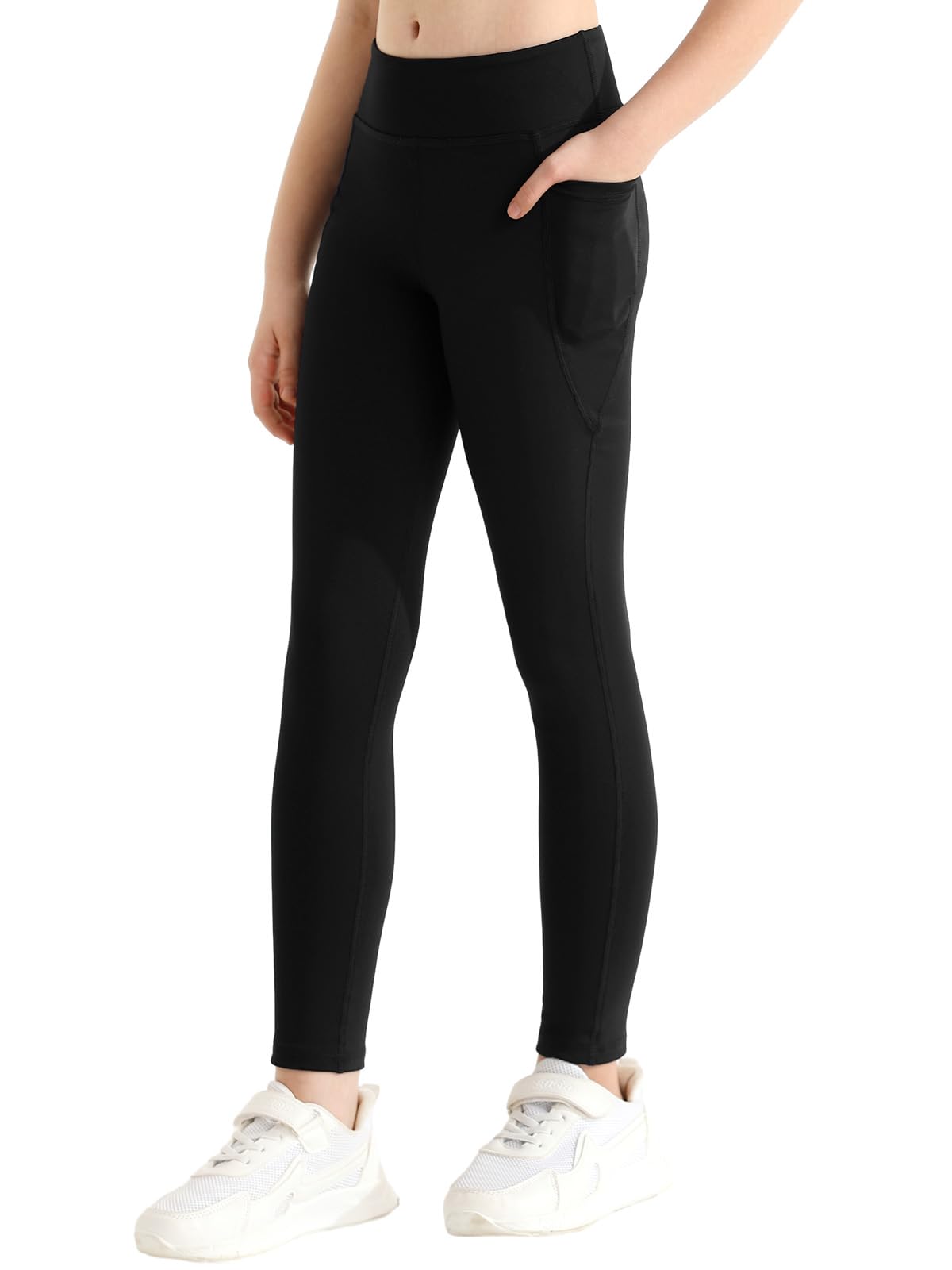 Girls Yoga Leggings with Pockets - Workout Active Pants for Teens | Gym & Running