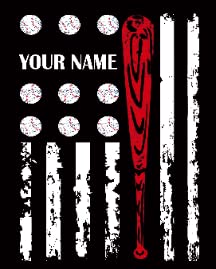S-baseball American Flag-2
