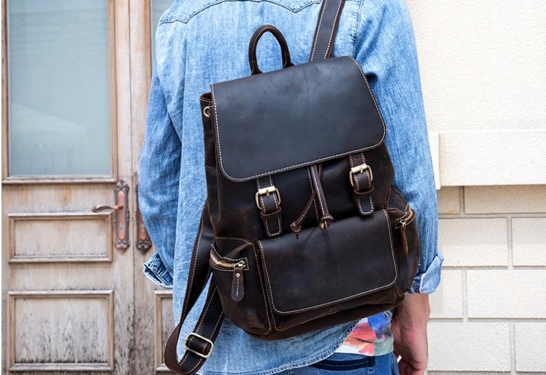 Stylish Women's Genuine Leather Backpack Purse - Fashionable & Durable Rucksack for Work, Travel & Everyday Use