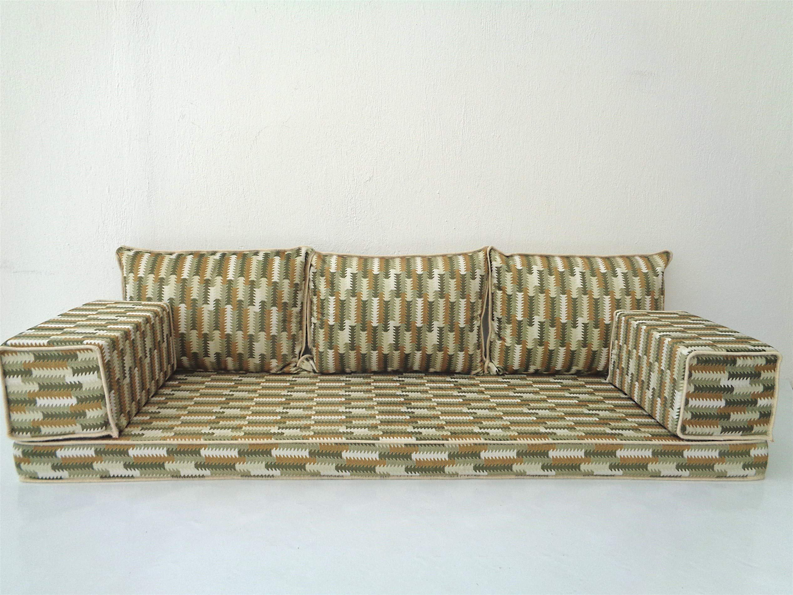 Modern Floor Seating Sofa - Comfortable Pallet Cushions for Living Room, Patio, Balcony & Oriental Style Decor | Arabic Couches & Bench Cushions for Cozy Home, Lounge & Meditation Spaces
