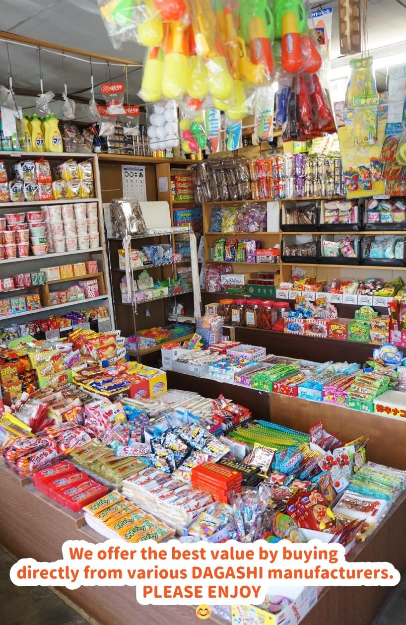 Japanese Snacks Assortment 40pcs - Dagashi, Candy, Gummy, Marshmallows, Chips & Bubblegum | Authentic Weird Japanese Snacks for Kids & Adults | Perfect for Gifts, Parties, Picnics & Anime Night Snacking