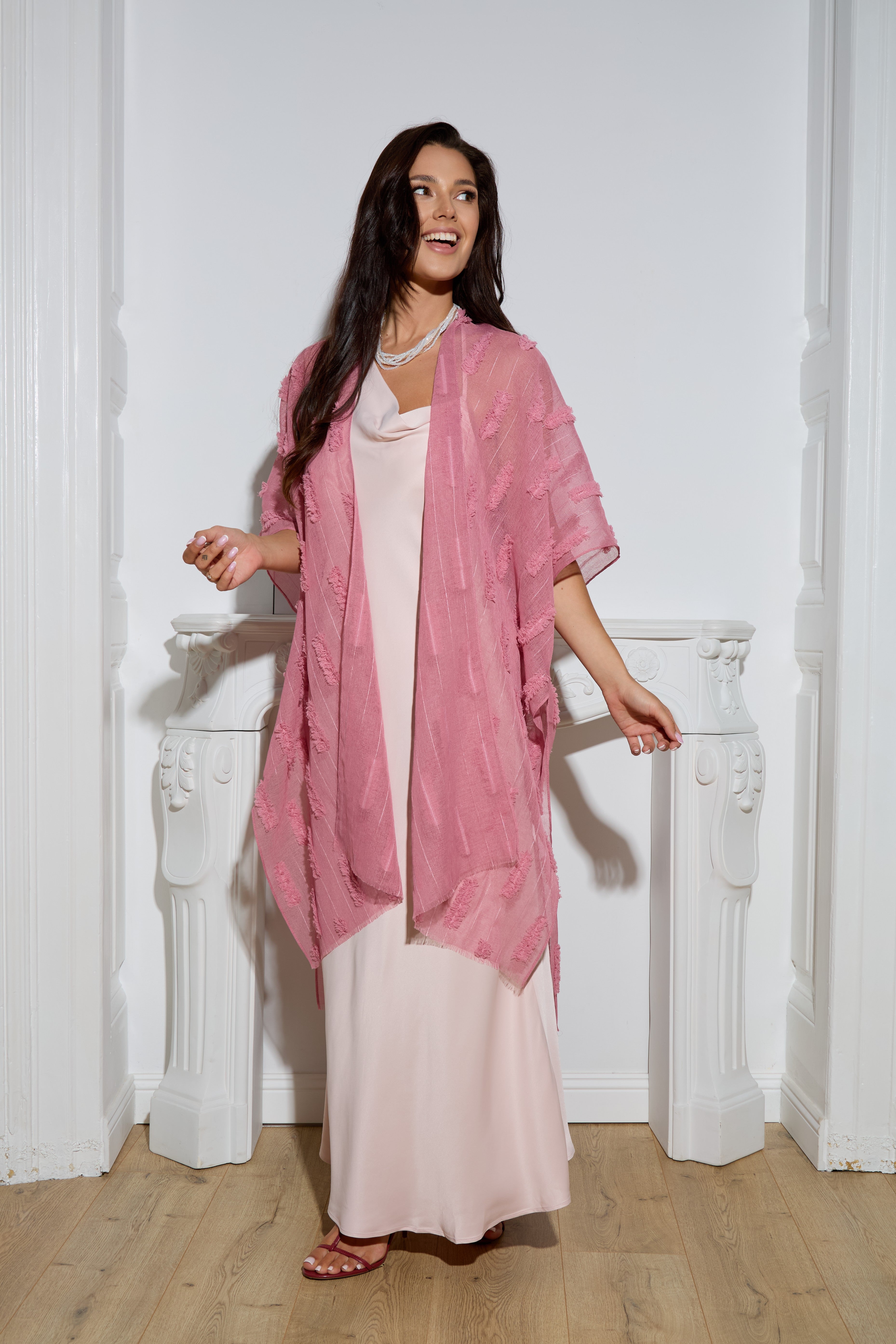 Textured Ruana Wrap - Soft & Stylish Women's Shawl for Fall & Winter - Perfect for Layering, Office Wear, and Cozy Evenings