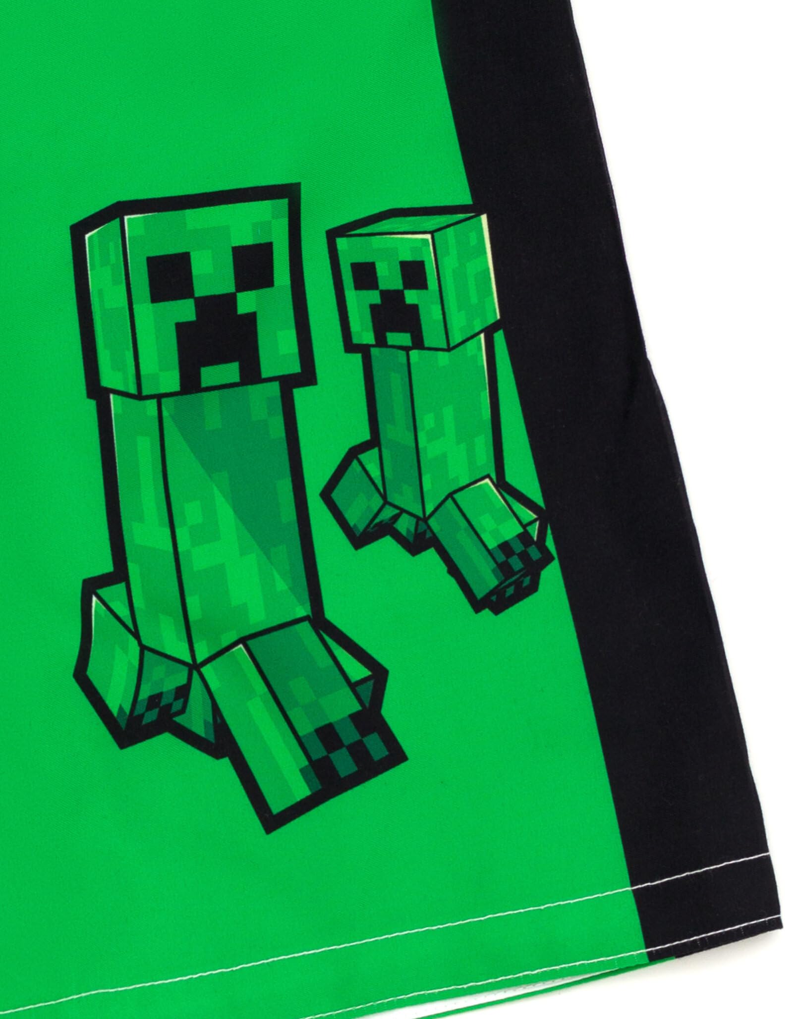 Minecraft Zombie Creeper Alex Steve Rash Guard & Swim Trunks Set for Kids - UV Protection Swimwear for Boys & Girls at Pool, Beach & Summer Activities
