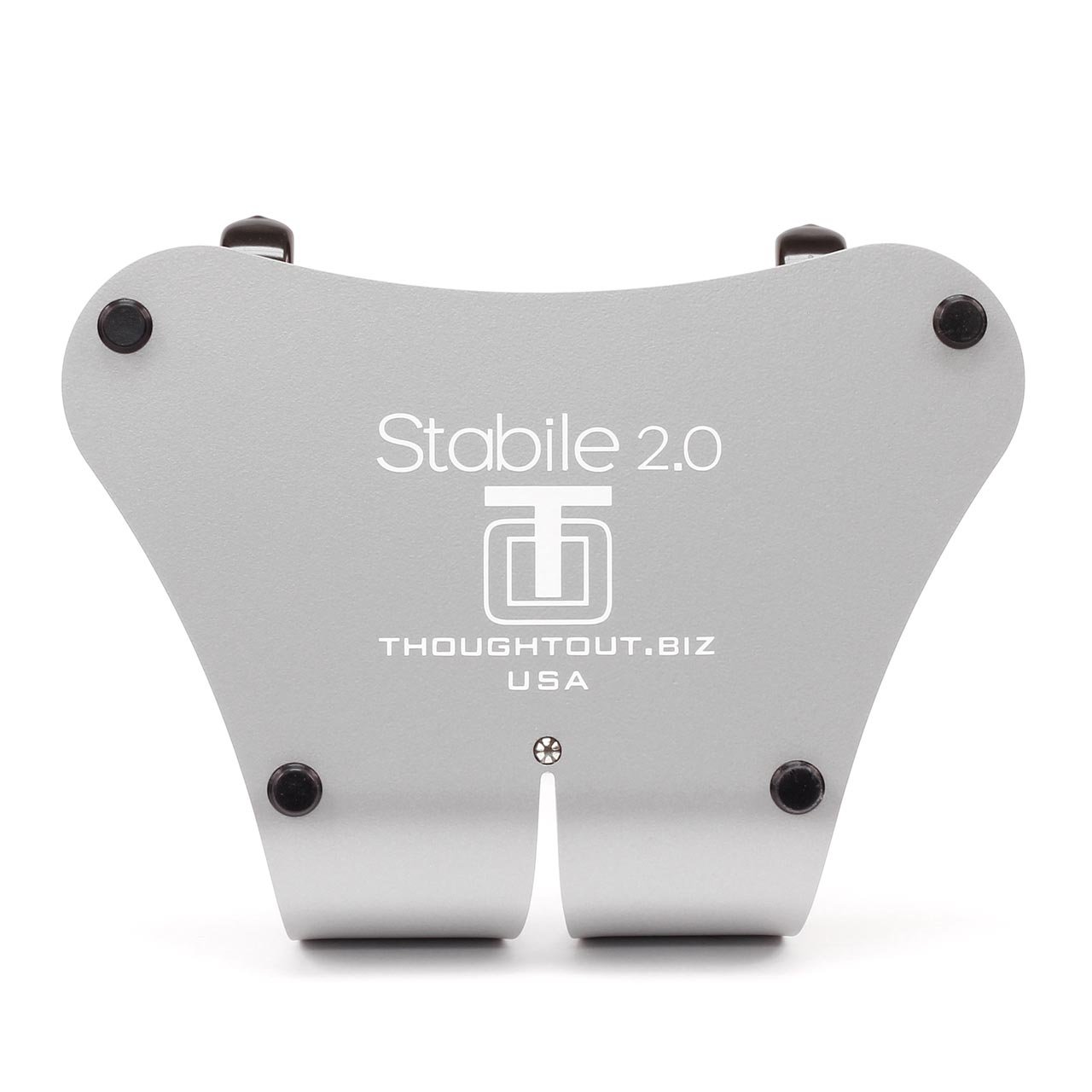 Thought Out Stabile 2.0 Steel Stand Silver - Premium iPad Stand Made in USA - Durable Metal Tablet Holder for Apple iPad Pro/Air/Mini - Perfect for Home Office, Desk Work & Video Calls