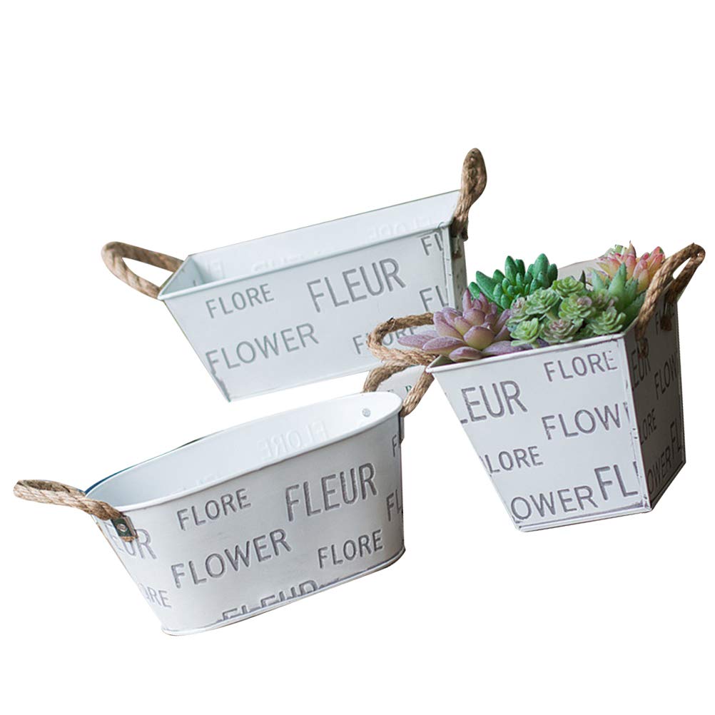 DOITOOL 3-Pack Flower Pots - Small Planters for Succulents, Herbs & Indoor Plants - Decorative Ceramic Flower Holders for Home, Office & Garden Decor