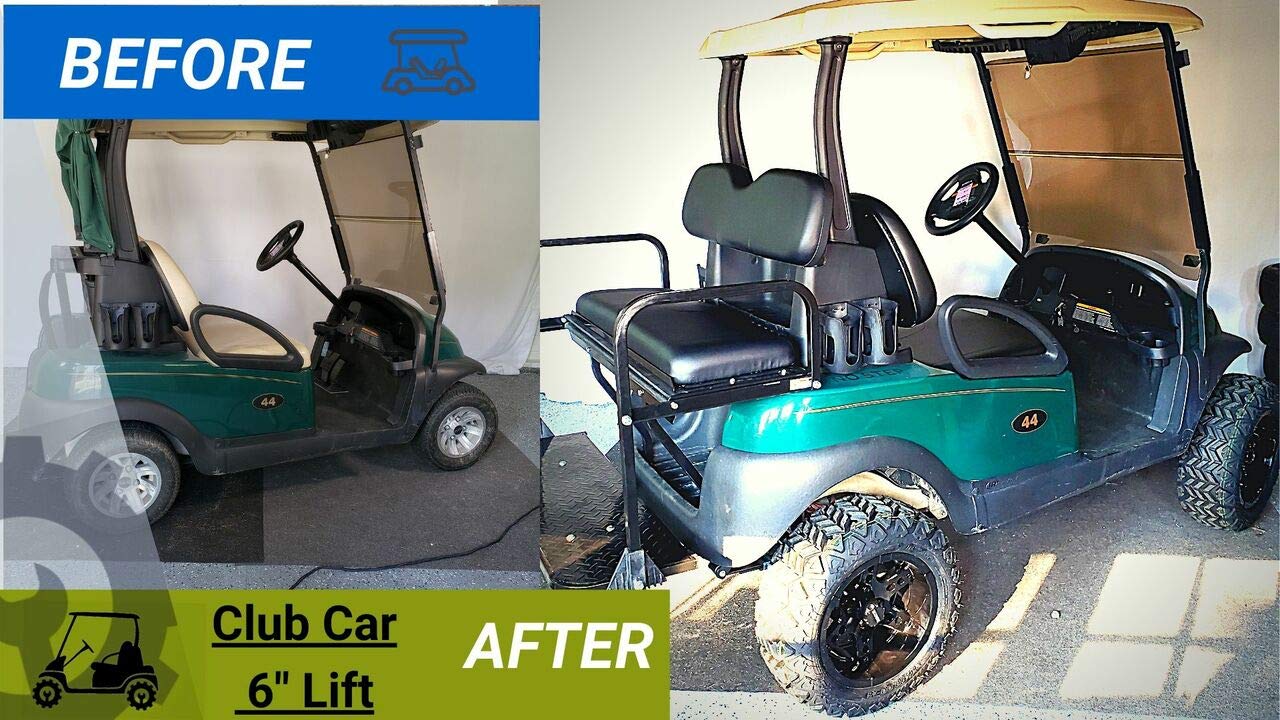 RHOX Drop Spindle Lift Kit for Club Car Precedent Gas & Electric Golf Carts - Off-Road & Trail Riding Accessories