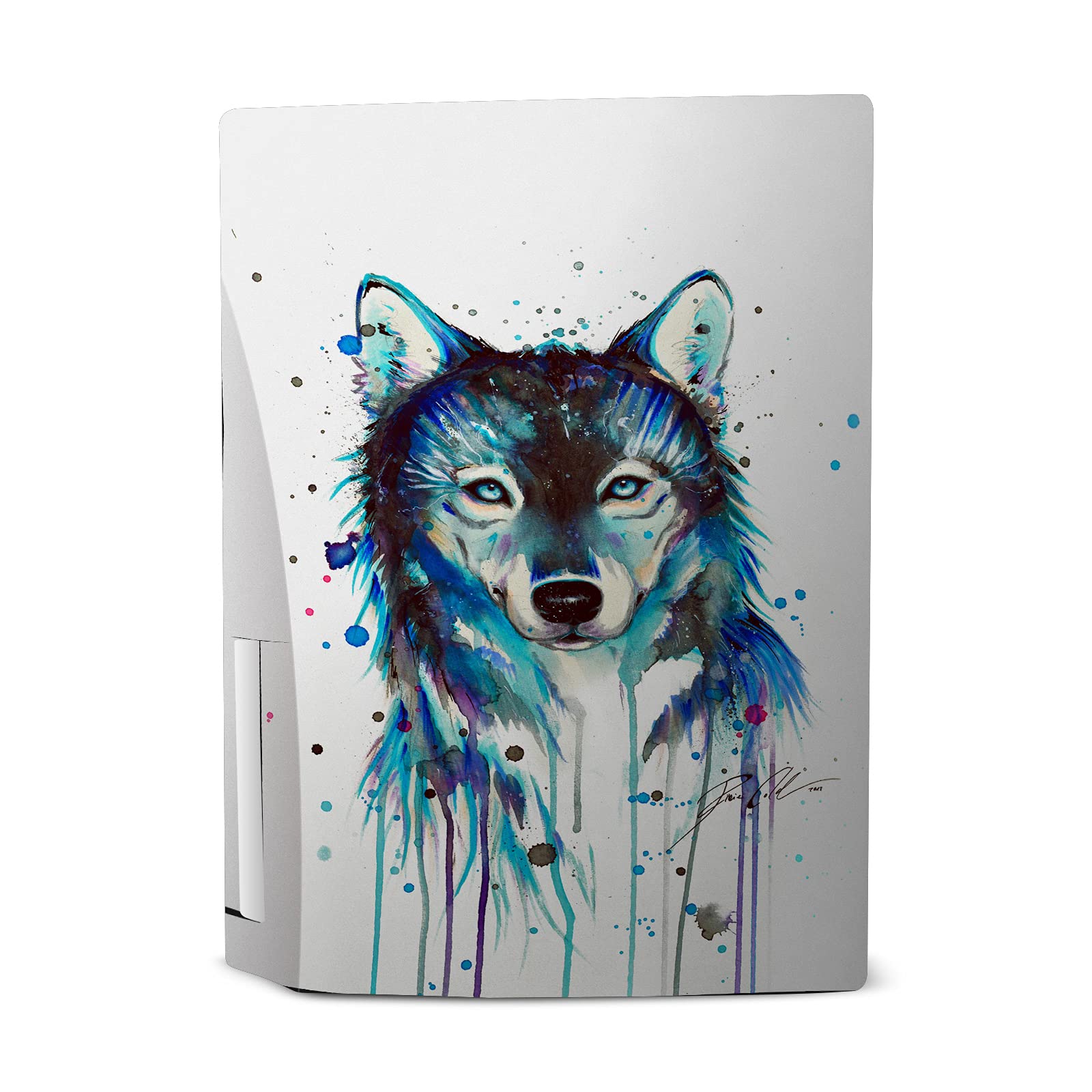 Officially Licensed Pixie Cold Ice Wolf Vinyl Skin Cover for Sony PS5 Disc Edition & DualSense Controller - Protective Gaming Case with Art Design | Perfect for Gamers & Collectors