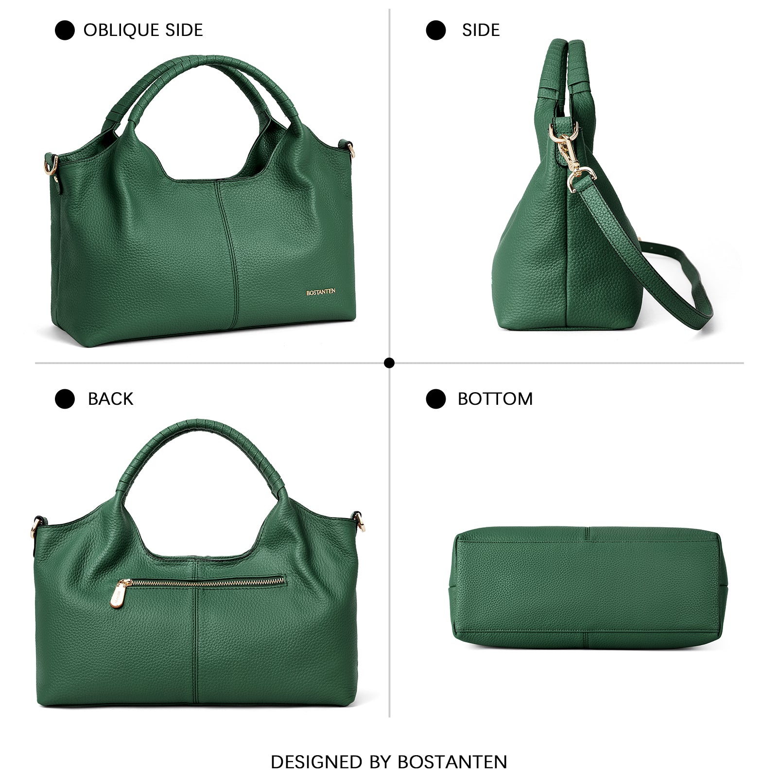 Genuine Leather Satchel Hobo Top Handle Tote Handbag for Women - Stylish & Durable Crossbody Purse for Work, Travel & Everyday Use
