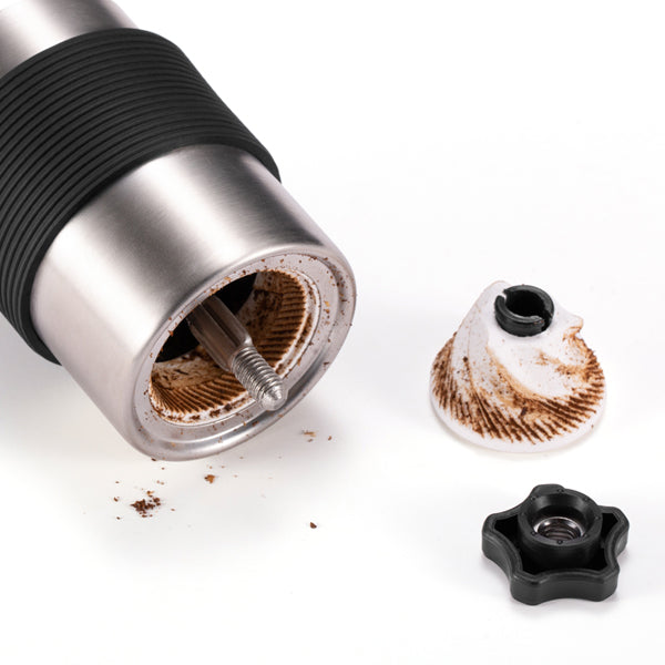 Premium Ten Mile Manual Coffee Grinder - Portable Hand Crank Burr Mill for Espresso, French Press & Travel - Perfect for Camping, Home & Office Use