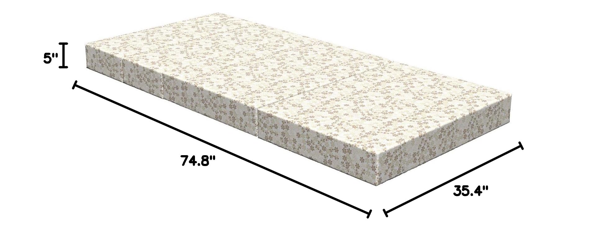 Ambesonne Summer Foldable Mattress - 74.8