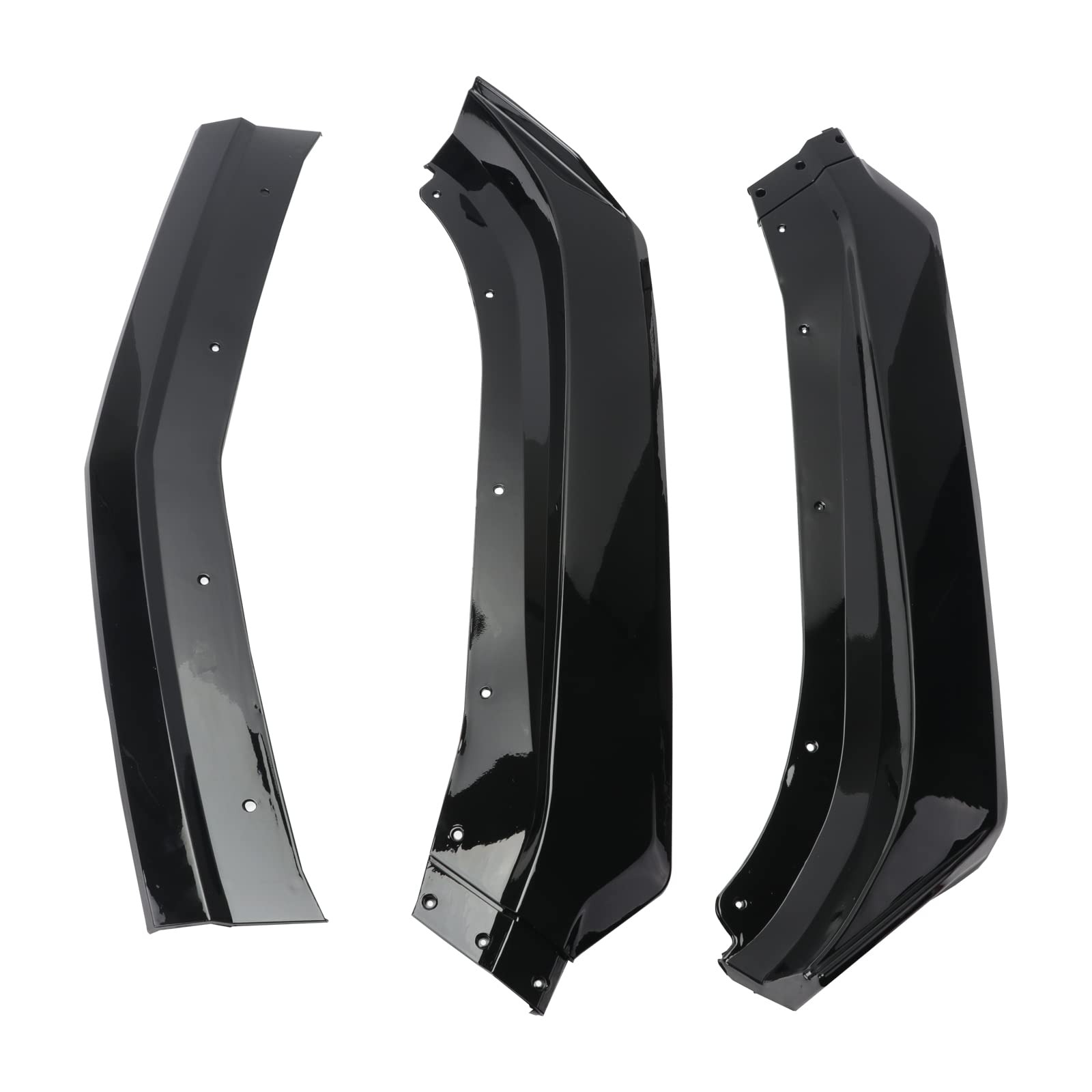 Glossy Black ABS Front Bumper Lip Splitter Spoiler for 2016-2022 Chevy Camaro SS, 2019-2022 LS LT RS - Enhances Aerodynamics & Style for Street Racing & Car Shows
