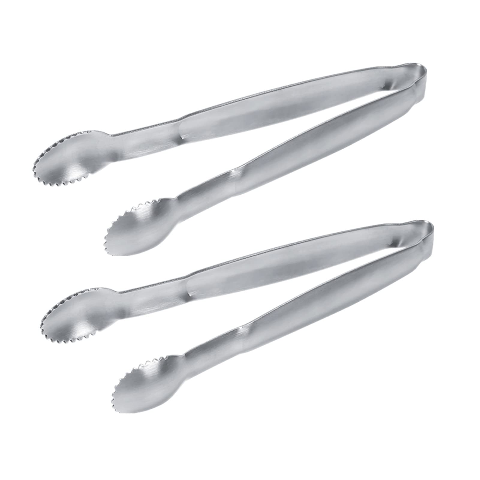 Stainless Steel Mini Serving Tongs Set of 2 - Small Sugar Tongs, Ice Cube Tongs for Tea Party, Coffee Bar, Dessert Buffet - Perfect for Cocktails, Pastries, and Salad Garnishing