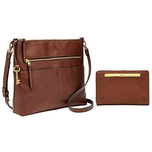 Fossil Women's Fiona Large Crossbody Purse Handbag - Stylish Leather Shoulder Bag for Everyday Use, Work & Travel
