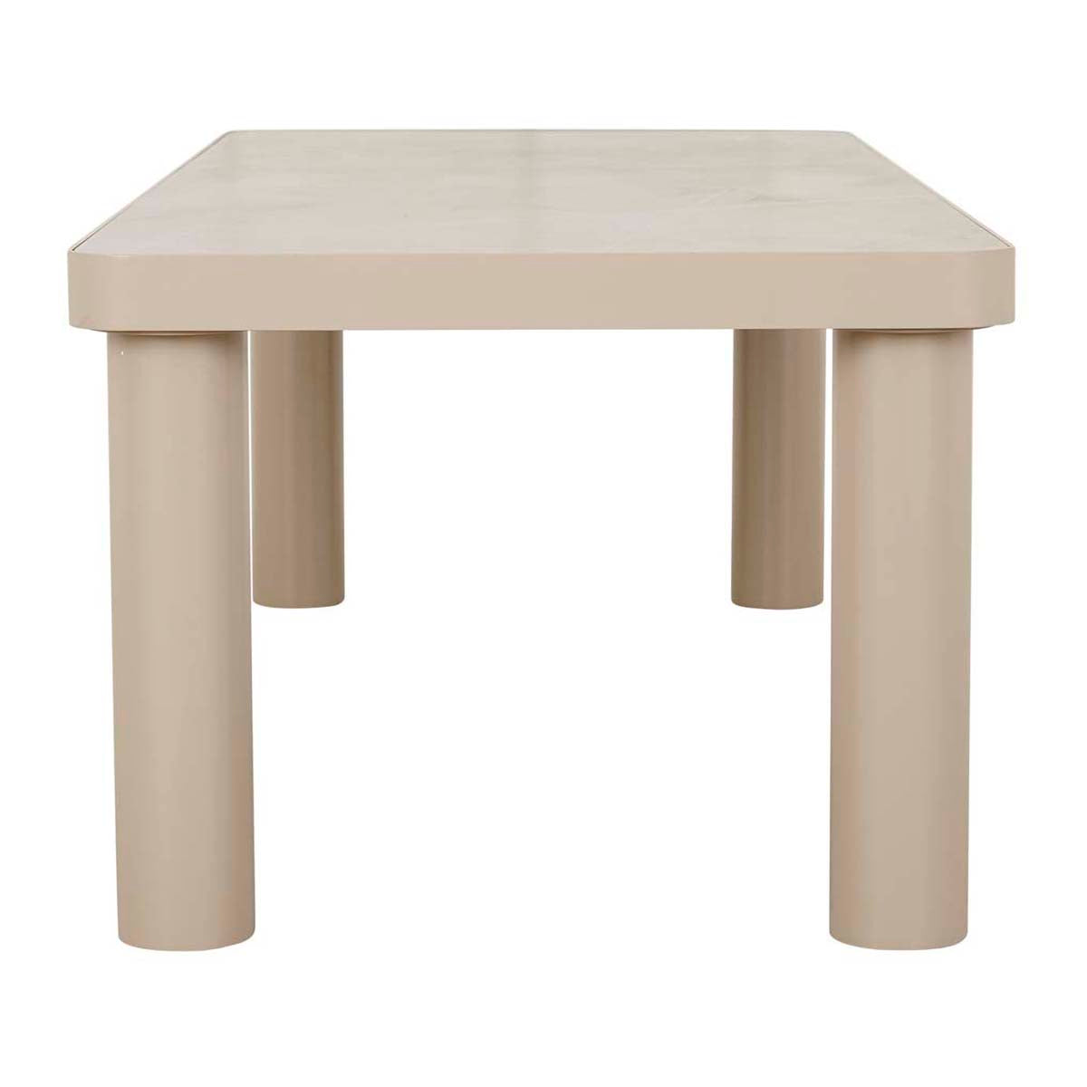 Frankie Outdoor Ceramic Dining Table - Weatherproof Patio Furniture Set for Garden, Poolside & Backyard Dining - Elegant Round Ceramic Top with Rust-Resistant Metal Base