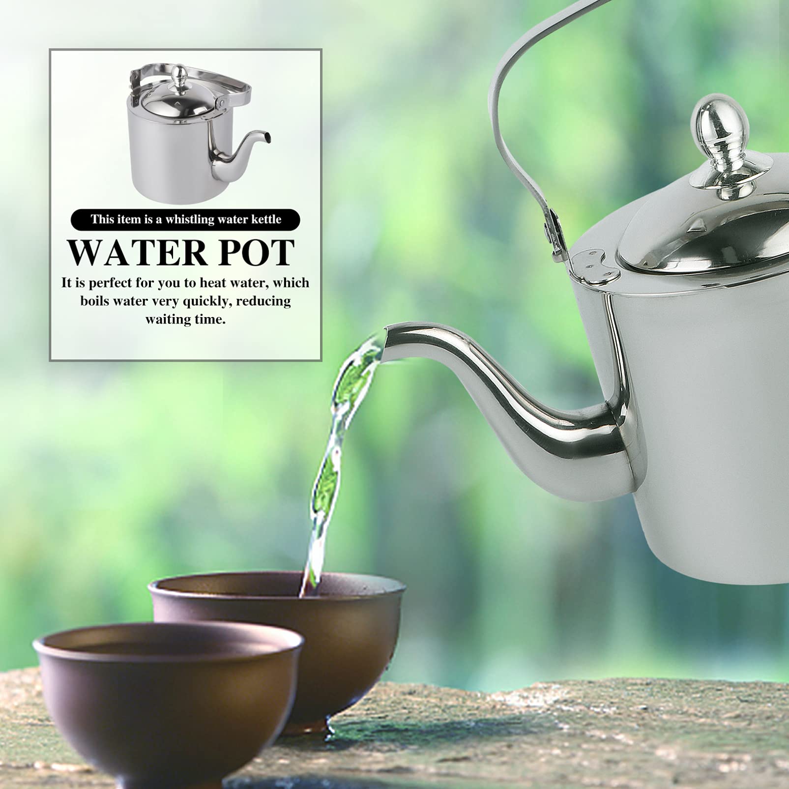 Stainless Steel Tea Kettle with Infuser - Large Stovetop Safe Teapot for Loose Leaf & Herbal Tea | Perfect for Home, Office & Outdoor Tea Brewing