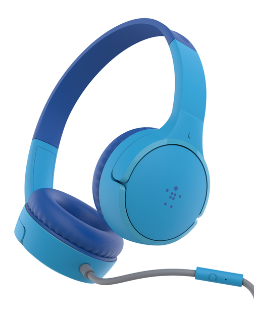 Belkin SoundForm Mini Wired On-Ear Headphones for Kids with Built-In Microphone - Lightweight, Volume Limited (3 Color Options) - Perfect for School, Travel & Online Learning