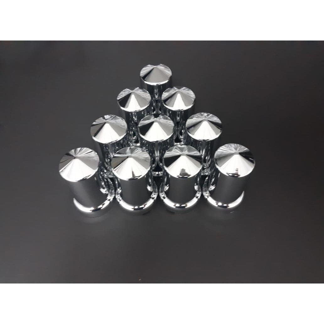 Fortpro 33mm x 3 3/16 Inch Chrome Plated Push On Nut Covers - 10 Pack (F247611) | Durable Metal Caps for Automotive, Furniture & DIY Projects