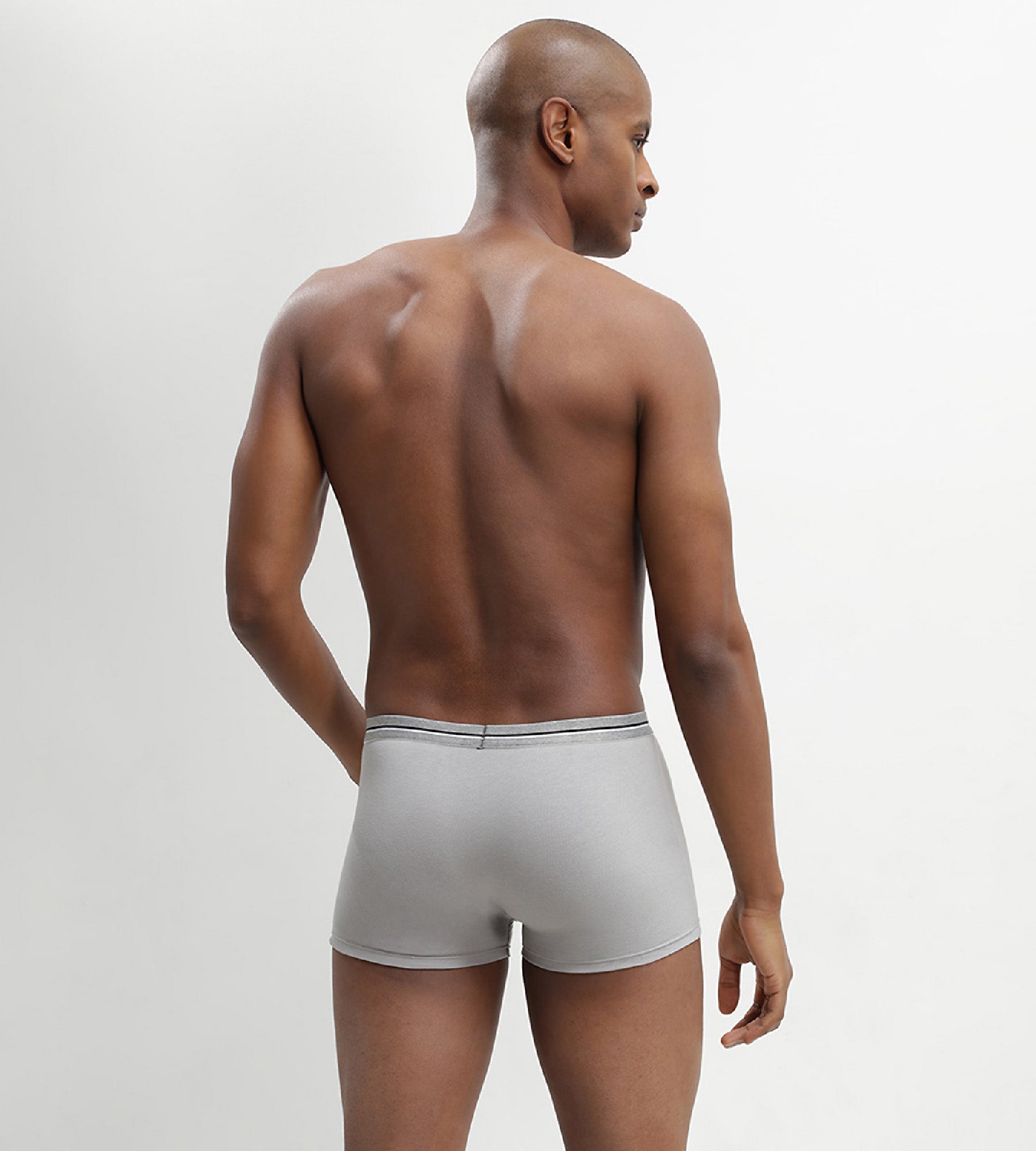 3 Pack Stretch Cotton Denim Blue Gray Boxer Briefs - Ultra Durable & Comfortable for Men's Everyday Wear, Gym, and Travel