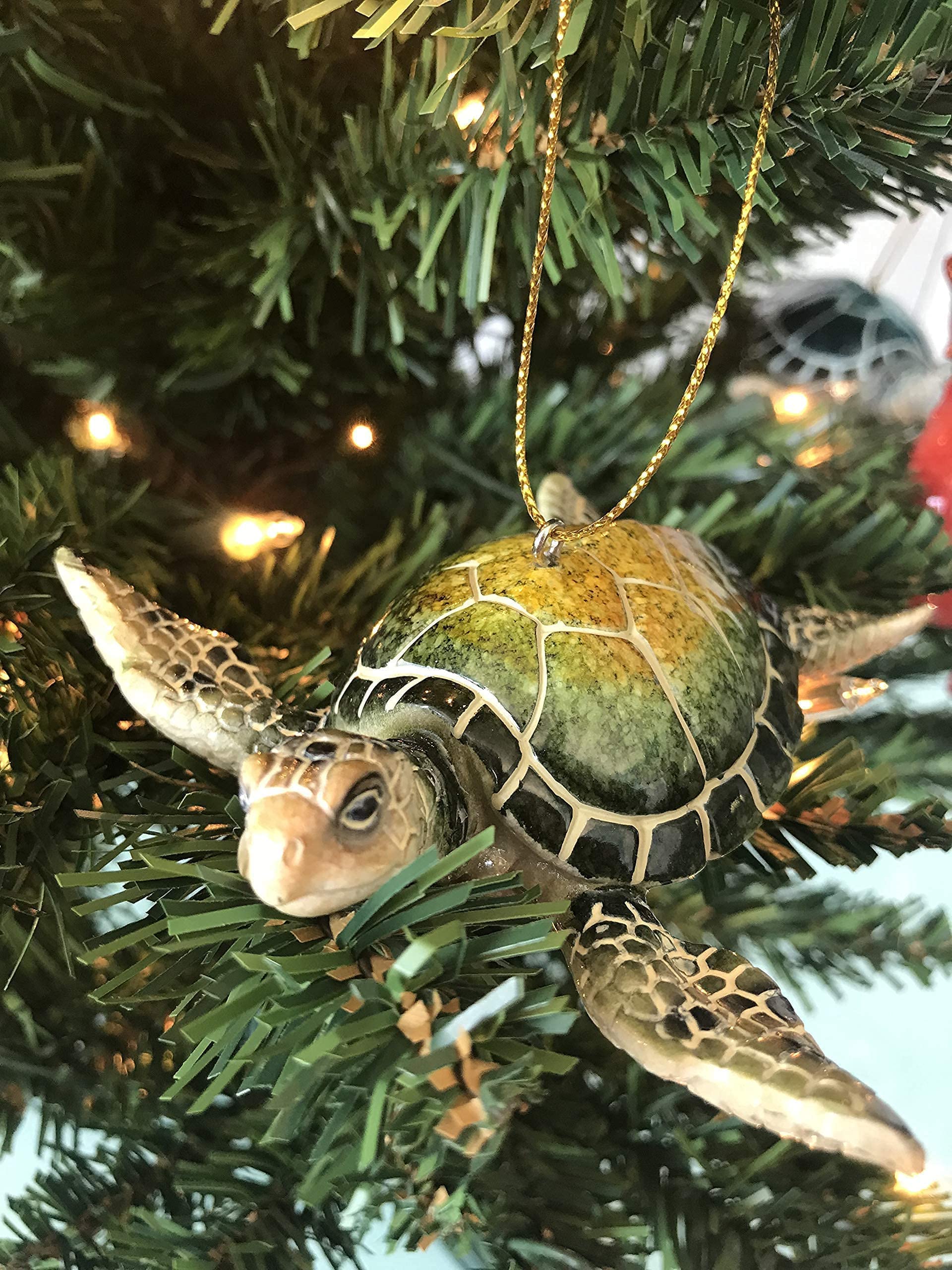 5-Piece Hand-Painted Ocean Animal Christmas Ornaments Set - Perfect for Tree Decor, Bathroom Wall Hanging, Stocking Stuffers, Scuba Diving Enthusiasts & Ocean Theme Lovers - Ideal for Holiday Decorations, Gift Giving & Underwater Themed Parties