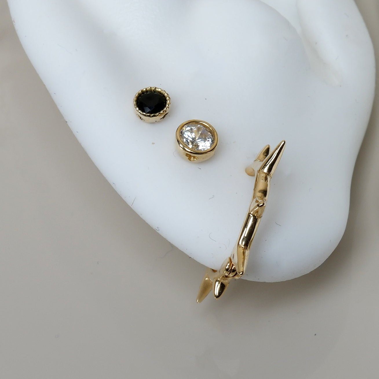 14k Yellow Gold Black Onyx Flat Back Stud Earrings with Milgrain Detail - Perfect for Everyday Wear, Parties & Special Occasions