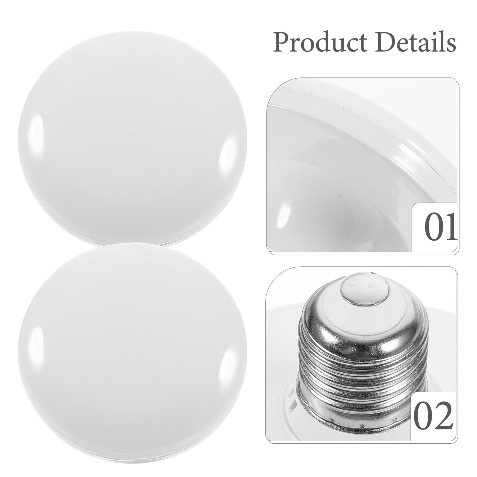 Totority 3-Pack E27 LED Light Bulbs 24W, Energy Saving Flat LED Bulbs for Home, Porch, and Indoor Lighting - Perfect for Living Rooms, Bedrooms, and Outdoor Spaces