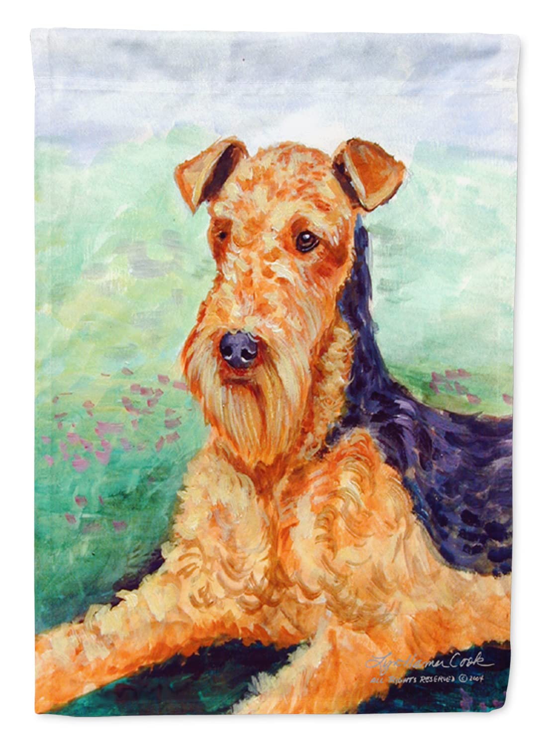 Caroline's Treasures 7239GF Airedale Terrier Garden Flag - Colorful Decorative Yard Banner for Mailbox, Patio, Flower Beds & Outdoor Decor - Perfect for Seasonal Home & Garden Display