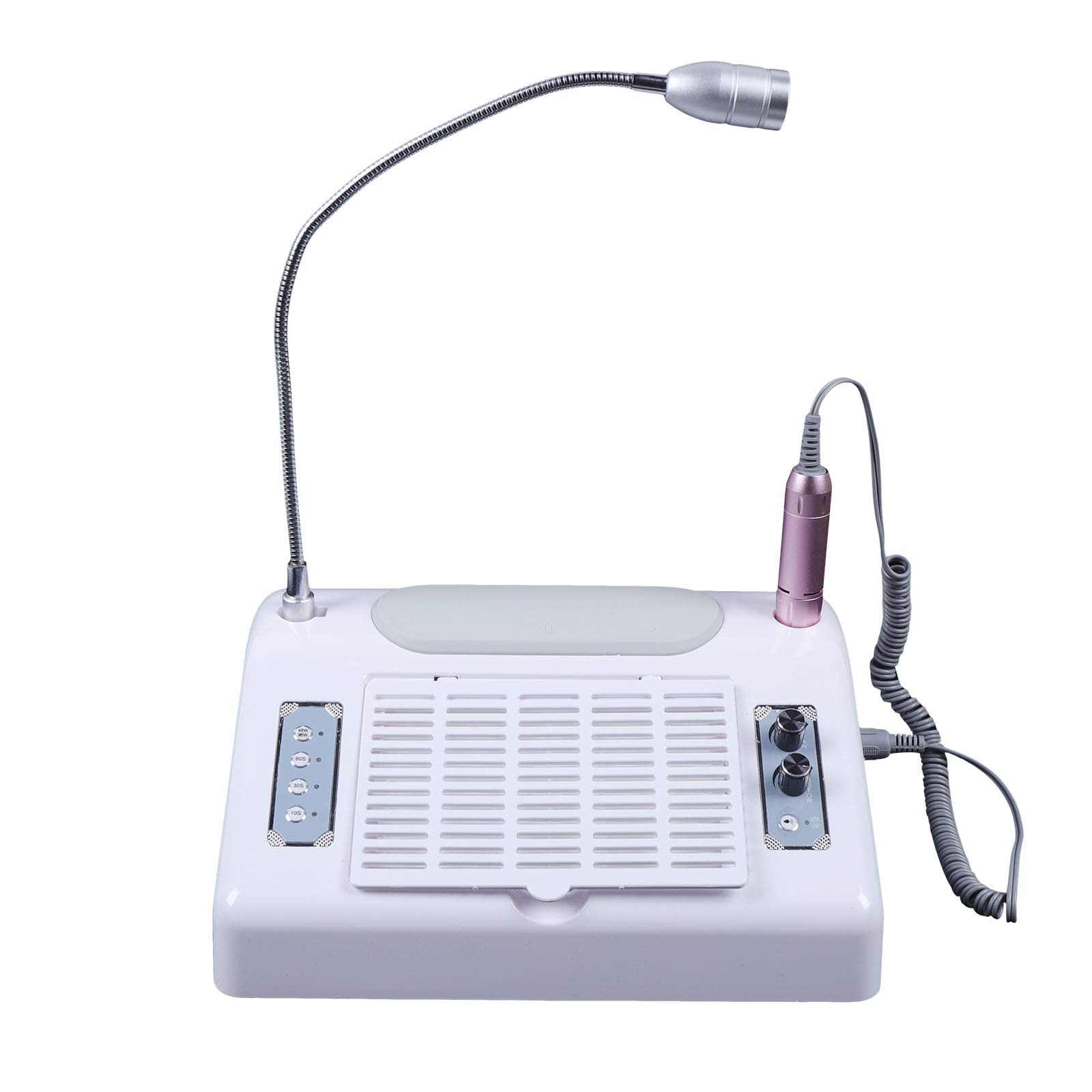 Professional 5-in-1 Electric Nail Drill Machine with UV LED Lamp & Dust Vacuum - 96W Multi-Functional Manicure Kit for Salon & Home Use | Perfect for Nail Art, Acrylics & Gel Polish Drying