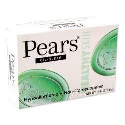 Pears Soap Oil Clear with Lemon Flower Extract, 4.4 oz - Gentle Cleansing Bar for Face & Body - Perfect for Sensitive Skin & Daily Hygiene