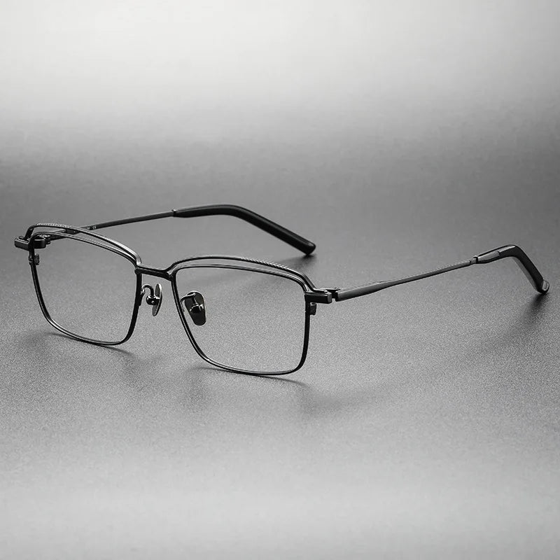 Aimee Unisex Full Rim Square Titanium Eyeglasses Frame 94950 - Lightweight Durable Glasses for Men & Women - Perfect for Reading, Working & Daily Wear