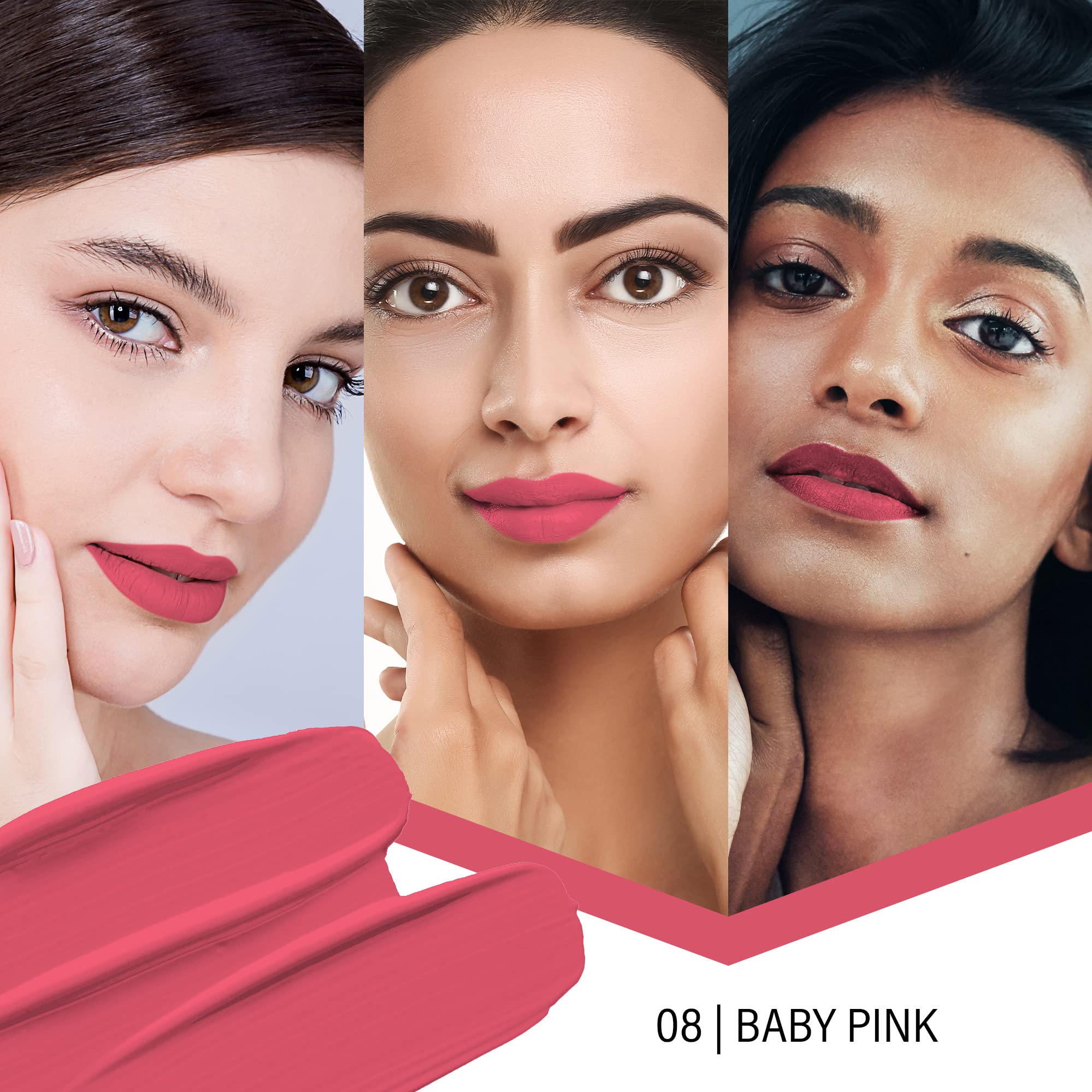 COLORS QUEEN Matte Lipstick - Baby Pink Long Lasting Lip Makeup | Perfect for Everyday Wear & Special Occasions