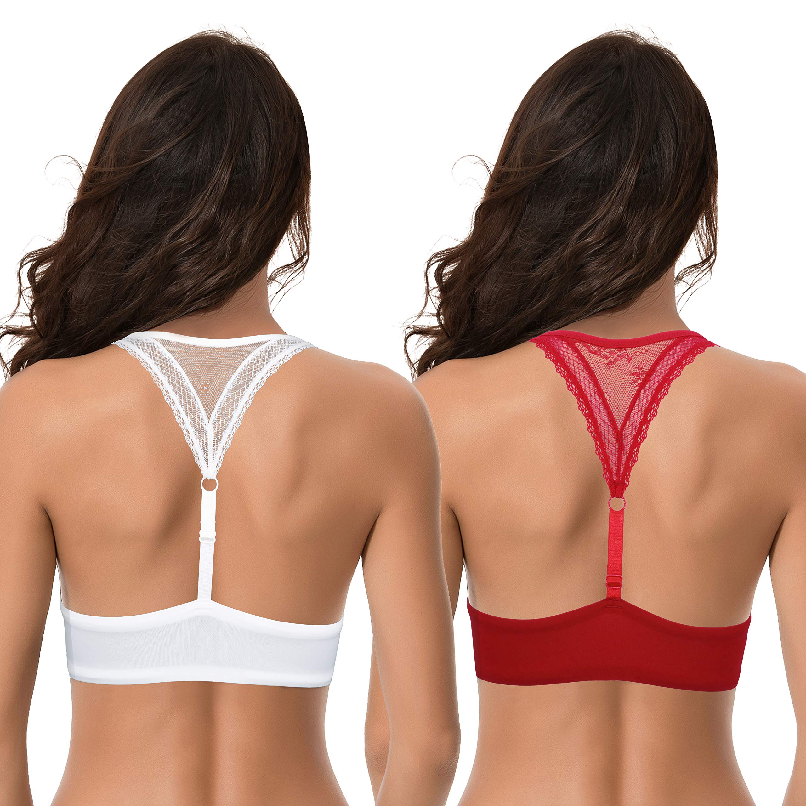 Curve Muse Women's Plus Size Push Up Bra with Underwire - Adds 1 Cup Size, Front Closure Halter Design for Comfort & Lift | Perfect for Evening Wear, Date Nights & Special Occasions