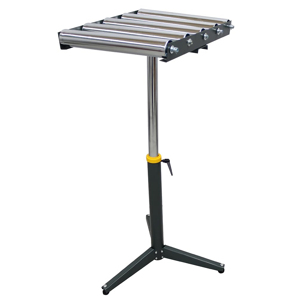5 Rolls Adjustable Height Conveyor Roller Stand - Heavy Duty 250 Lbs Capacity - Perfect for Warehouse, Packaging, and Assembly Line Workstations