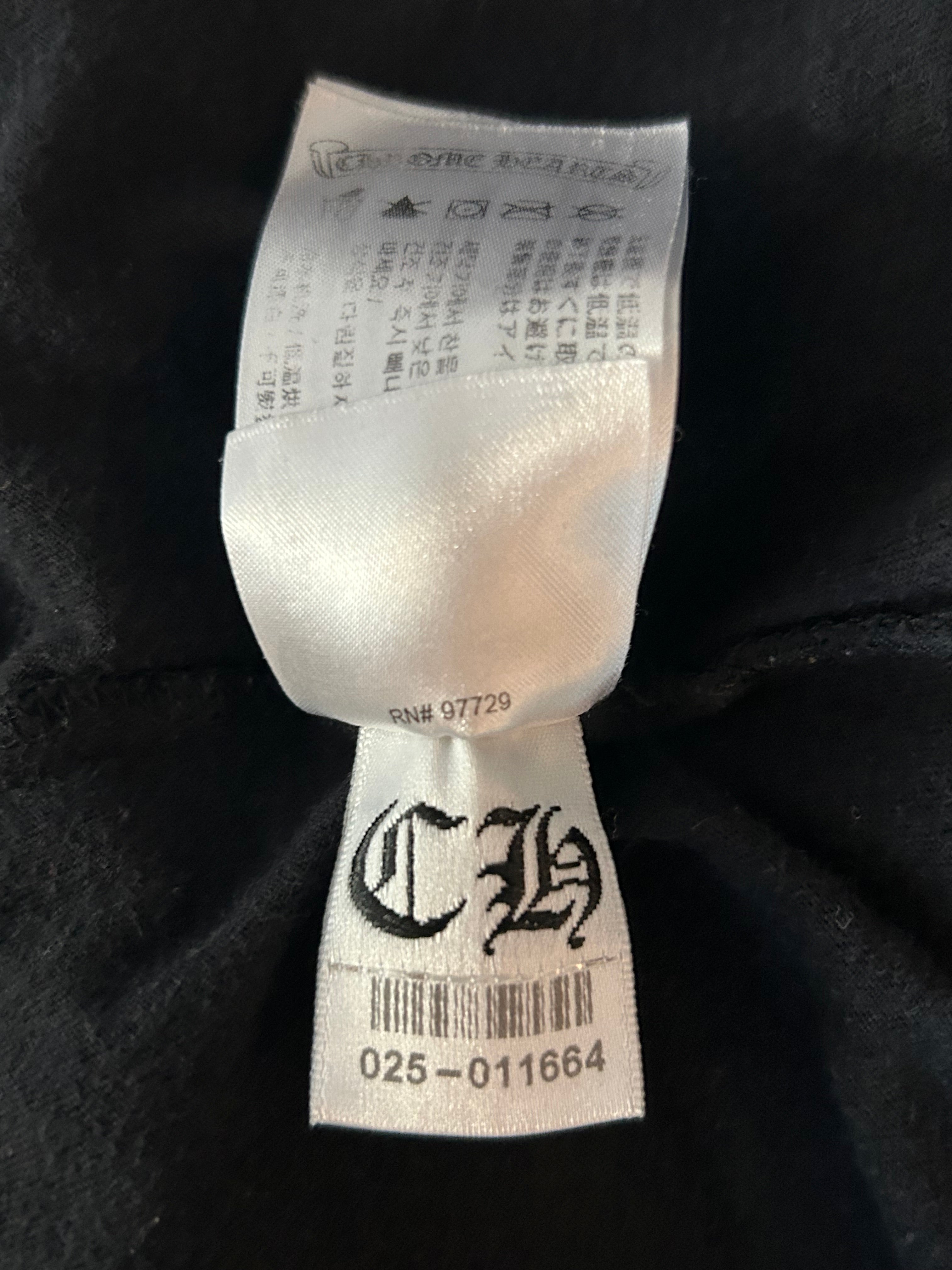 Chrome Hearts Black & Navy Staff Horseshoe Logo Long Sleeve T-Shirt for Men - Stylish Streetwear & Casual Outfit Essential