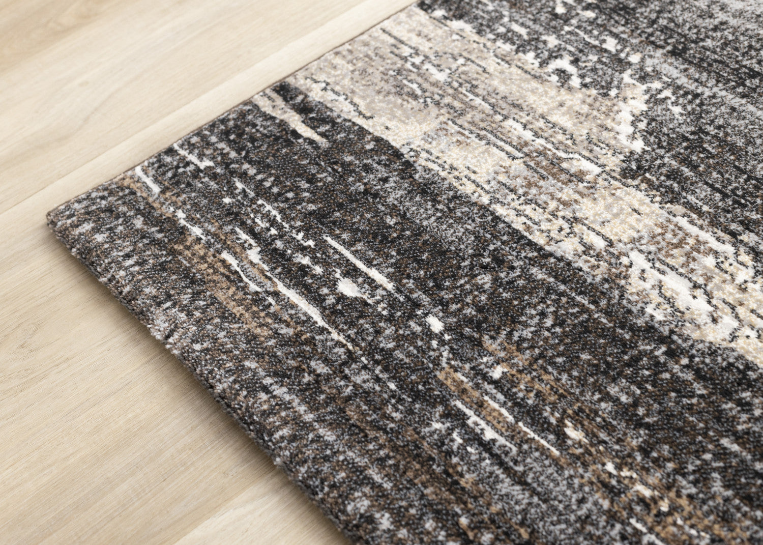 Allure Modern Dark Area Rug - Black & Brown 8' x 11' - Perfect for Living Room, Bedroom & Office Decor