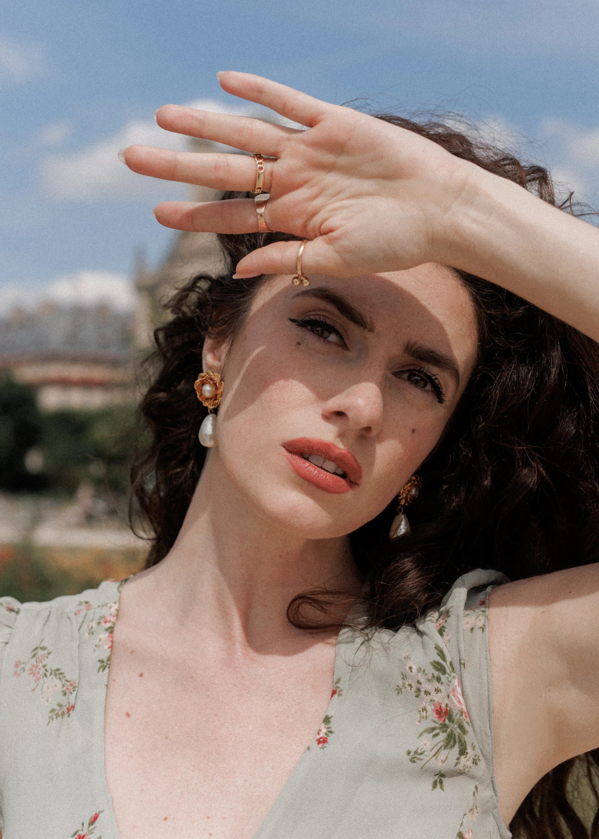Jennifer Behr x Léanne Ansar Ninette Earrings - 14K Gold Hoop Earrings for Women, Elegant Dangle Earrings for Parties, Weddings & Special Occasions