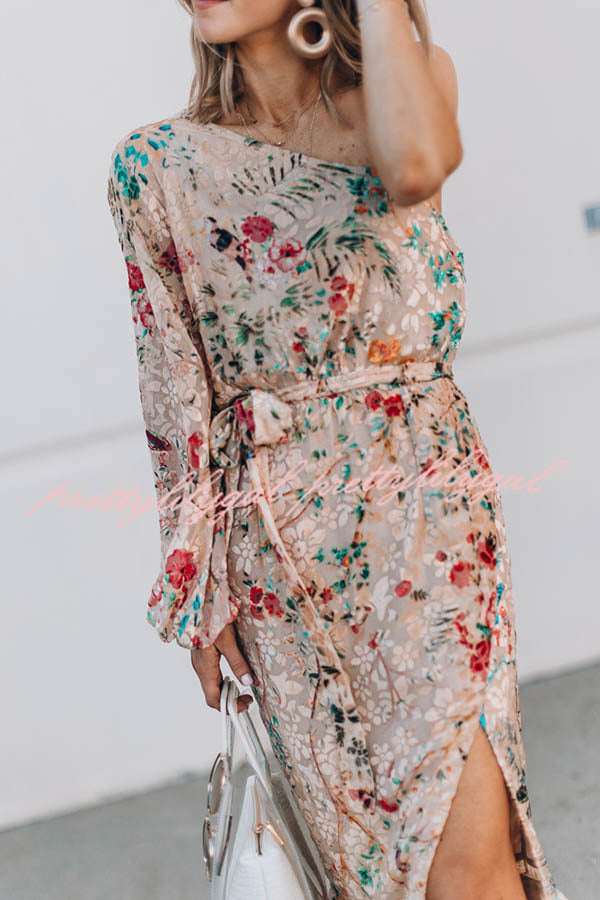 Floral Print One Shoulder Dress for Women | Spring Summer Fashion | Perfect for Weddings, Parties & Date Nights