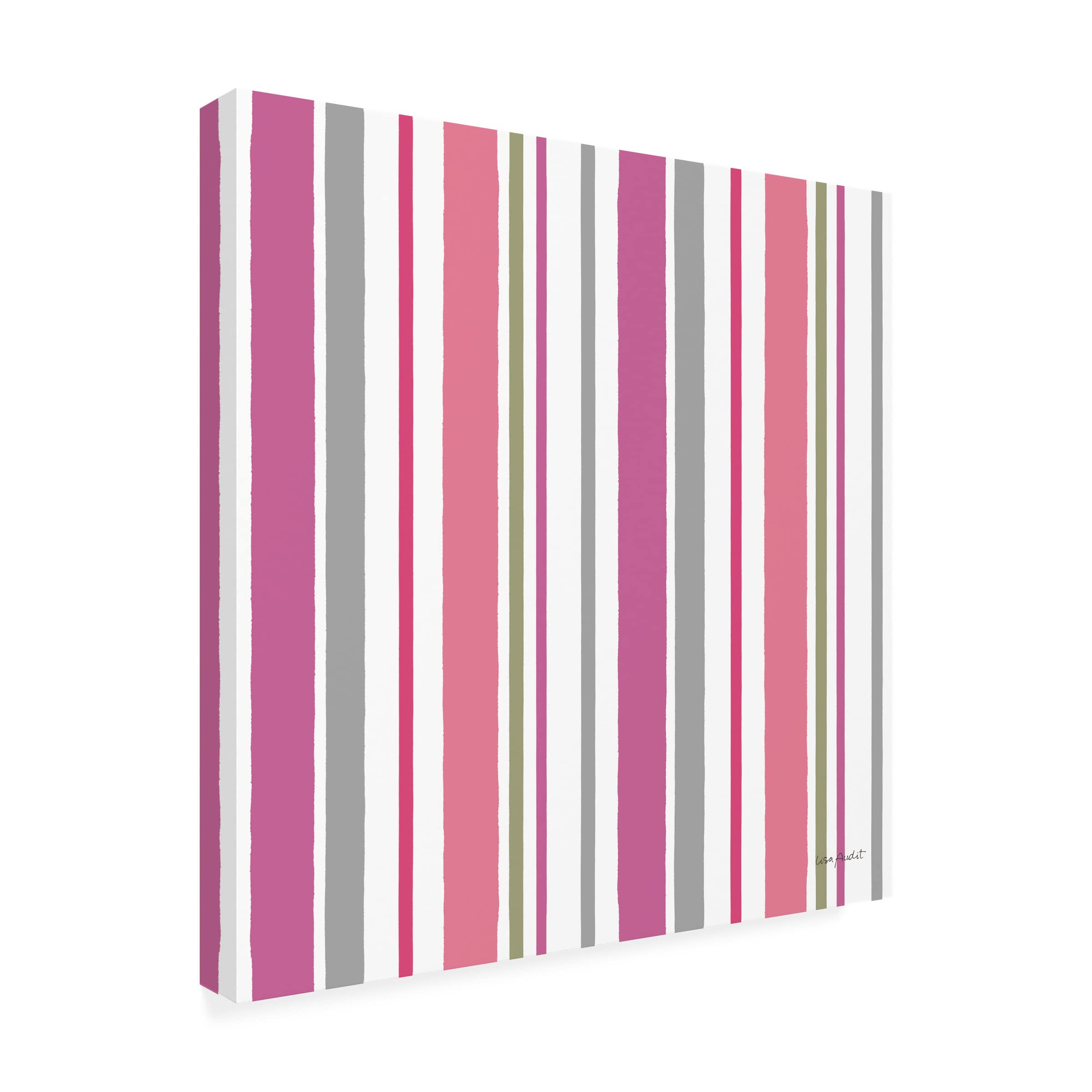 Lisa Audit 'Obviously Pink 30' Floral Canvas Wall Art - Modern Pink Flower Painting for Living Room, Bedroom & Office Decor